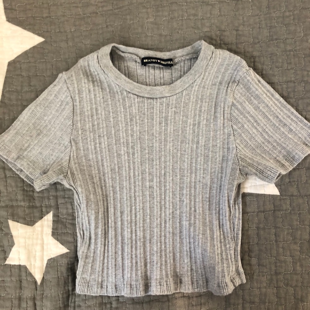 cropped short sleeve sweater brandy melville